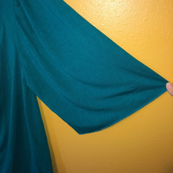 a.n.a. Blouse Maternity Teal Cowl Neck L - Picture 4 of 6